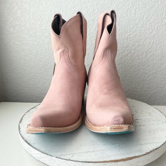 Lane EMMA JANE Womens Cowboy Bootie 9 Western Pink Cowgirl Short Ankle Boots - Picture 5 of 11